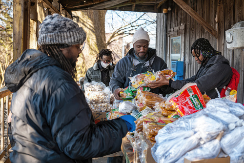 Dedicated Volunteers Bring Hope and Nourishment to Families in Need Through Community Food Distribution Initiative.