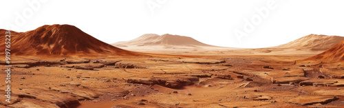 PNG Martian landscape with red dunes