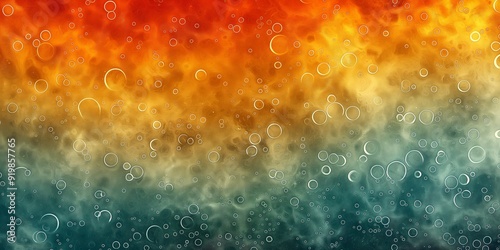 A neutral gradient background featuring a blend of orange and teal with bubbles and a soft, textured appearance