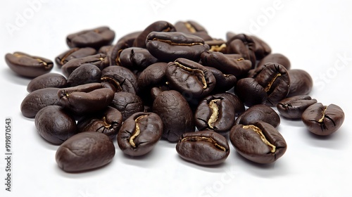 Beverage Coffee America Colombia Caf Coffea arabica Colombian coffee bean white background