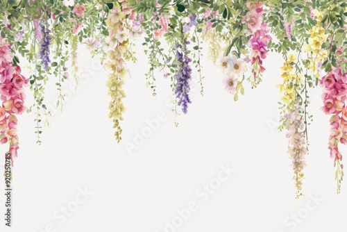 Elegant floral hanging garden