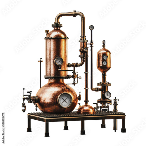 PNG Copper distillation apparatus in a brewery setting