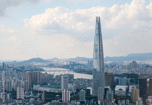 Birdseye view of Seoul Lotte Tower