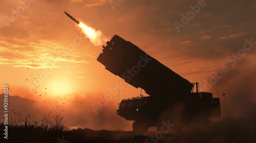 Cutting edge anti aircraft and missile defense system at work in advanced tactical operation