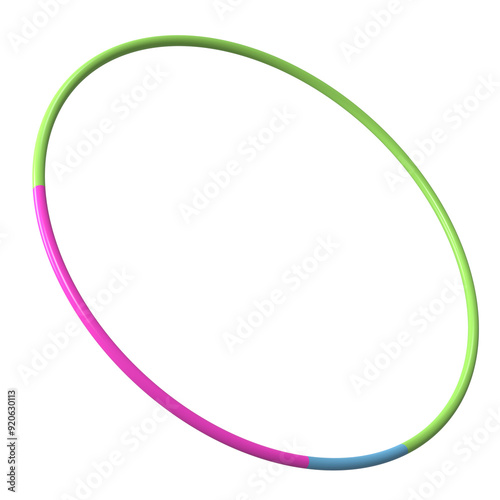 3D ring shape png sticker, colorful graphic, transparent background