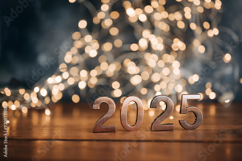 2025 text background. New year and business concept strategy.