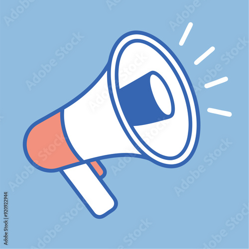 Megaphone vector icon. stock illustration