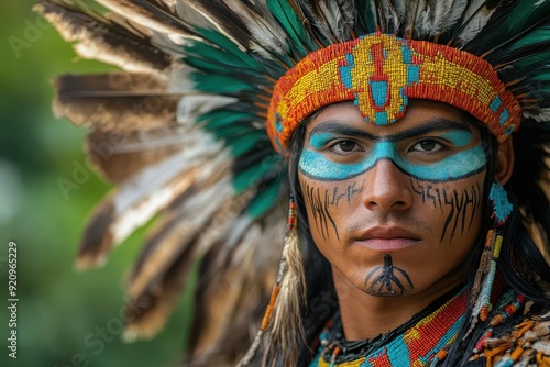 indigenous celebration traditional dancers in vibrant regalia sacred fire ceremony backdrop of ancient tribal lands