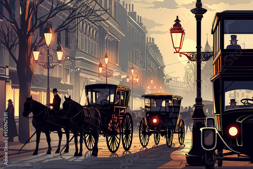 Victorian London Street Scene