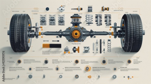 Detailed Infographic on Traditional vs. Modern Suspension Systems - Technological Advancements Highlighted