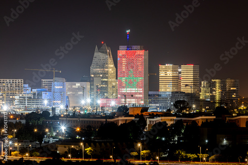 Casablanca Finance City at Night , Casablanca , Morocco