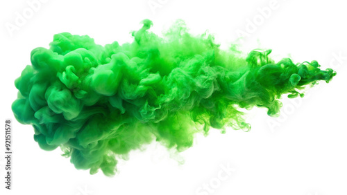 bright green smoke cloud