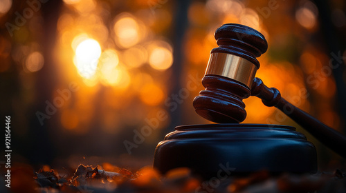 judge’s hand gripping a gavel, about to strike. The focus on the gavel highlights the power and authority of the legal system