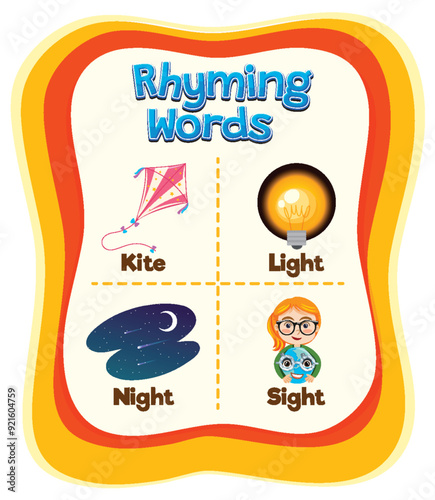 Rhyming Words Educational Poster