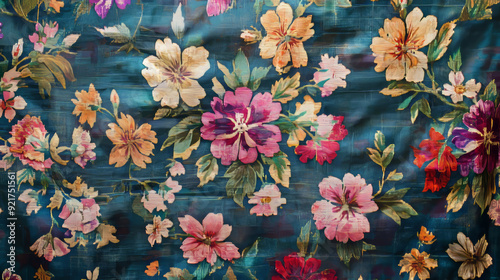 Textile printing with floral patterns is widely used.