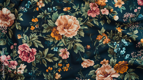 Textile printing with floral patterns is widely used.