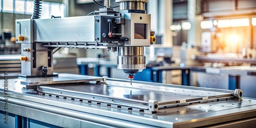 Close-up of a machine on a table, technology, equipment, industrial, mechanical, device, close-up, metal, modern