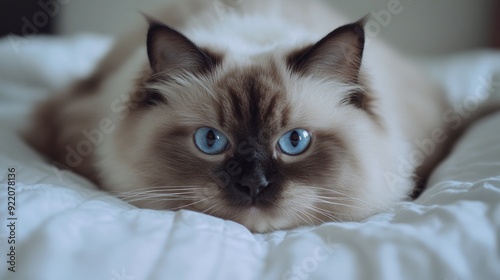 Himalayan Cat Portrait, Pet Photography Generative AI