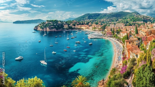 Villefranche sur Mer between Nice and Monaco on the French Riviera, Cote d Azur, France