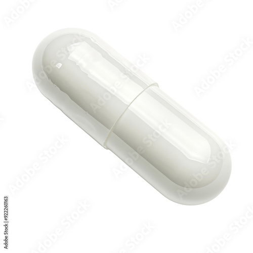 Isolated Transparent Doxycycline Capsule Without Background.