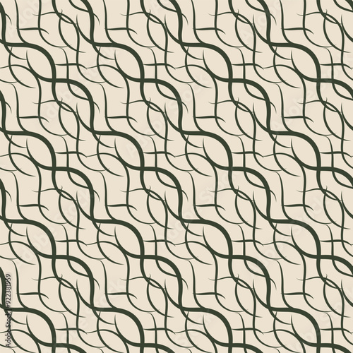 simple vector seamless pattern in green color