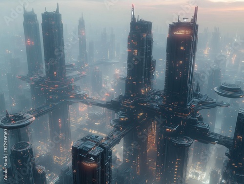 Futuristic Megacity Skyline