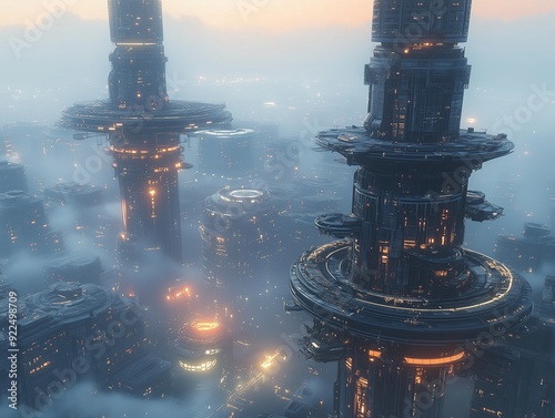 Futuristic Megacity Skyline