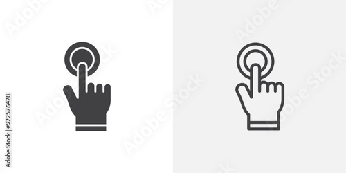 Easy to use vector icon set black filled and outlined style.