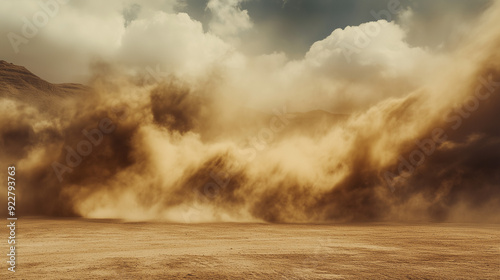 sandstorm in desert