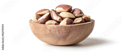 A Wooden Bowl Filled with Brazil Nuts