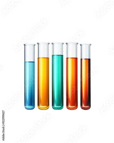 Colorful test tubes filled with liquids, showcasing a vibrant array of colors for scientific or educational purposes.