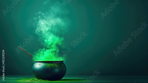 Enchanting Witch's Cauldron Steaming with Magic