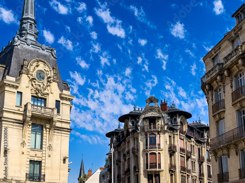 Street view of downtown Dijon, France