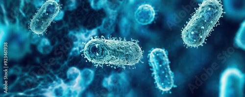 Bacterial endospore formation observed under a microscope, with detailed spore structure and protective layers, Microscope biology, bacterial survival