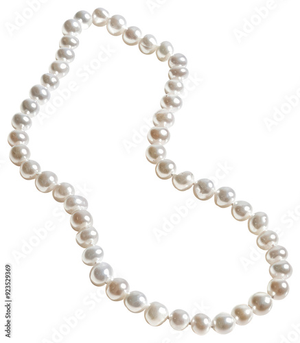 PNG Elegant white pearl necklace