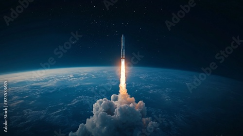 Rocket Launch Above Earth