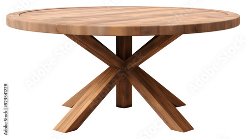 Elegant round wooden dining table