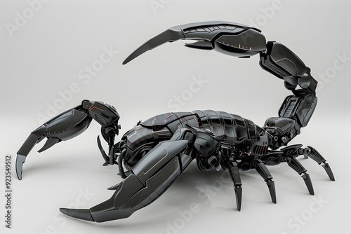 Futuristic Robot Scorpion Logo with Pincers for Digital Design