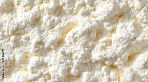 Background Image Featuring Cottage Cheese: Smooth Texture and Creamy White Appearance