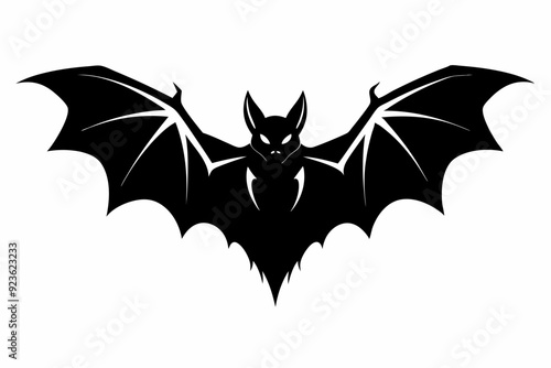 bat silhouette vector art illustration