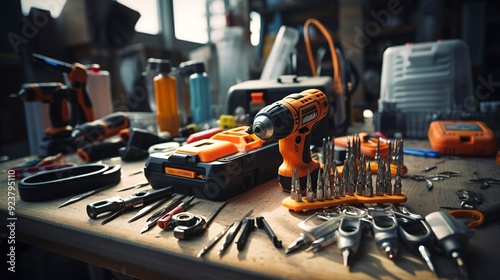 A photo of a close-up of electrical tools