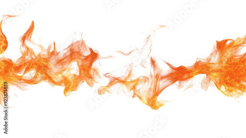 A striking illustration of blaze flames beautifully isolated on a bright transparent background. Fire effects concept