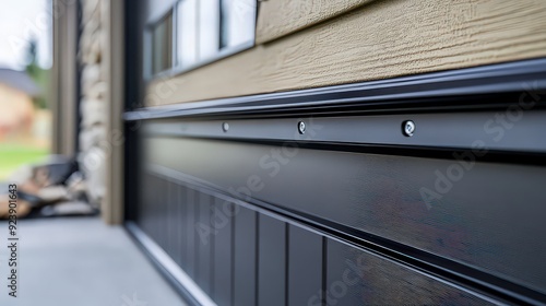 Durable weatherstripping installed along the edges of the garage door to seal gaps and prevent drafts, water intrusion, and energy loss.