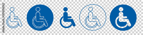 Disabled person icon on a white background.