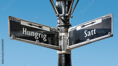 Signposts the direct way to full versus hungry