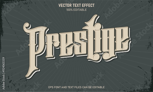 Prestige 3d editable text effect