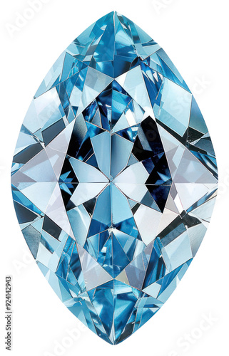 PNG Sparkling blue marquise diamond