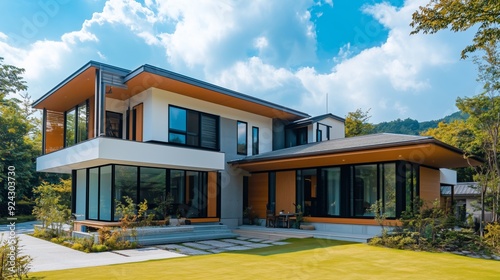 A clean, energy-efficient home contrasts sharply with an old, wasteful house, showing modern sustainability's benefits.