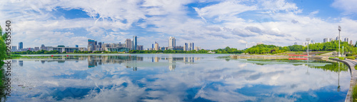 Skyline view of Wuhan City landmark