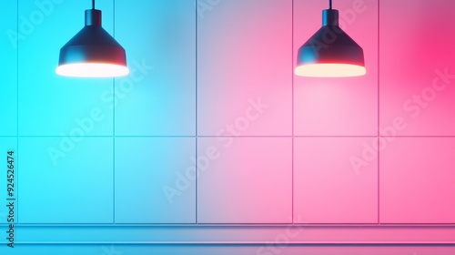 Retro neon sign, vintage diner ambiance, glowing pink and blue lights, nostalgic vibes